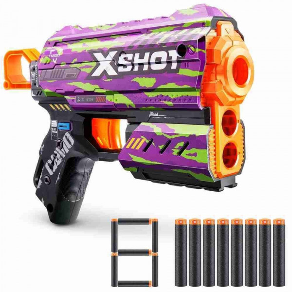 Фото - Бластер многозарядный ZURU X-Shot Skins Flux Crucifer, 8 патронов (36516J)