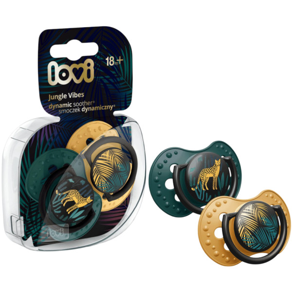 Фото - Динамічна пустушка Lovi 18+ м-ців 2 шт. Jungle Vibes Boy (22/904boy)