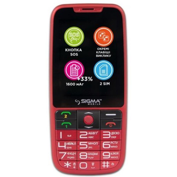 Фото - Мобильный телефон Sigma Comfort 50 Elegance 3 DS Red