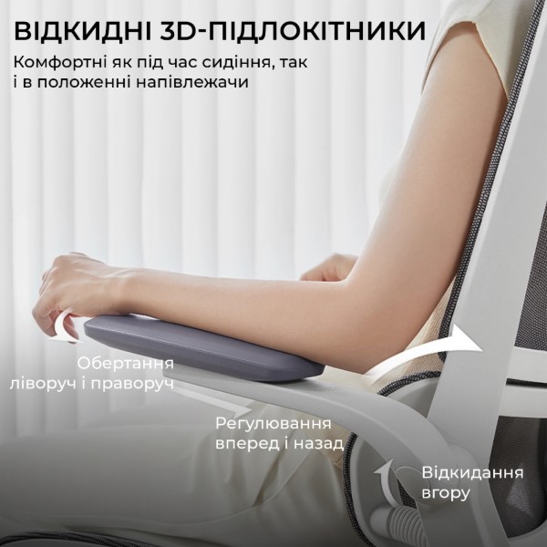 Фото - Кресло офисное Sihoo M59AS Mesh Gray (M59AS-M301)