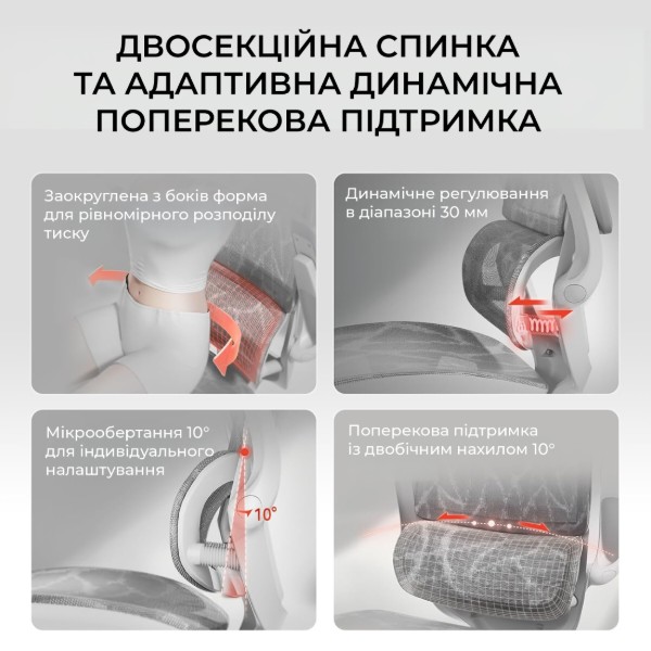 Фото - Кресло офисное Sihoo M59AS Mesh Gray (M59AS-M301)