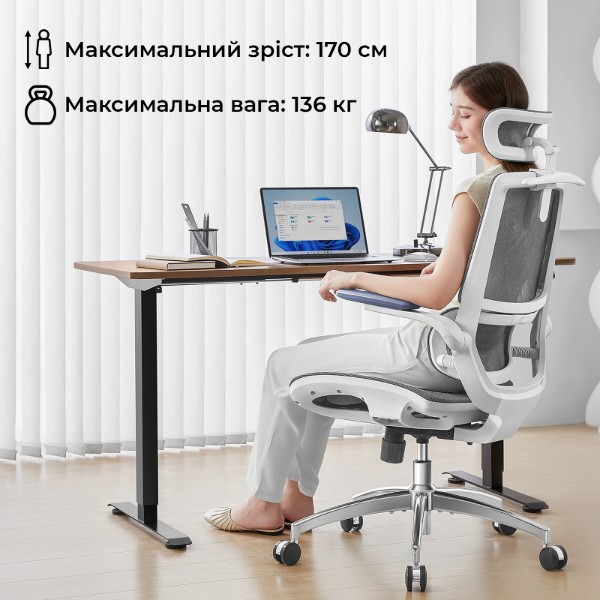 Фото - Кресло офисное Sihoo M59AS Mesh Gray (M59AS-M301)
