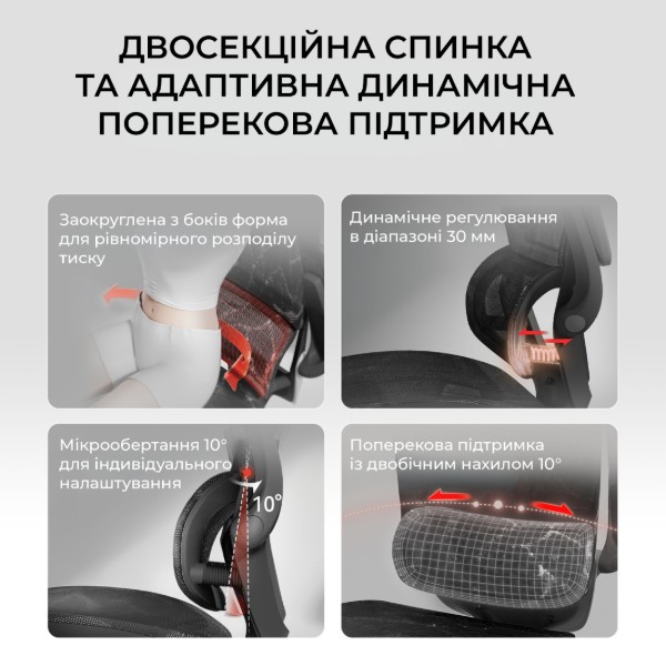 Фото - Кресло офисное Sihoo M59AS Mesh Black (M59AS-M302)