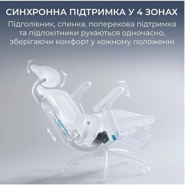 Фото - Кресло офисное Sihoo White (C300-PRO-V2-B101-JT)