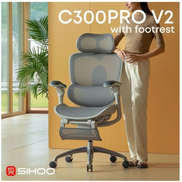 Фото - Кресло офисное Sihoo White (C300-PRO-V2-B101-JT)
