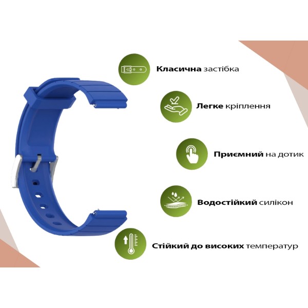 Фото - Ремінець для смарт-годинника BeCover for Xiaomi Watch S4 (22mm) Blue (713734)