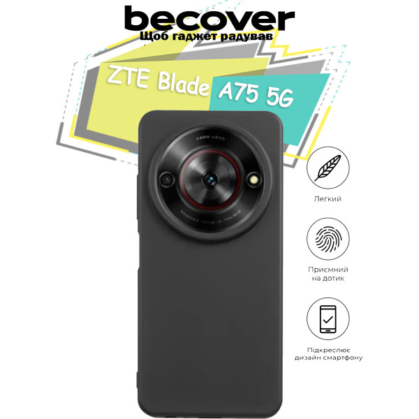 Фото - Чехол для смартфона BeCover for ZTE Blade A75 5G Black (712289)
