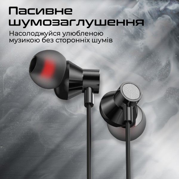 Фото - Наушники вкладыши проводные Promate silken-c.black
