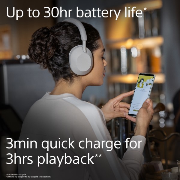 Фото - Наушники полноразмерные беспроводные Sony WH-1000XM5 Silver (WH1000XM5S.CE7)