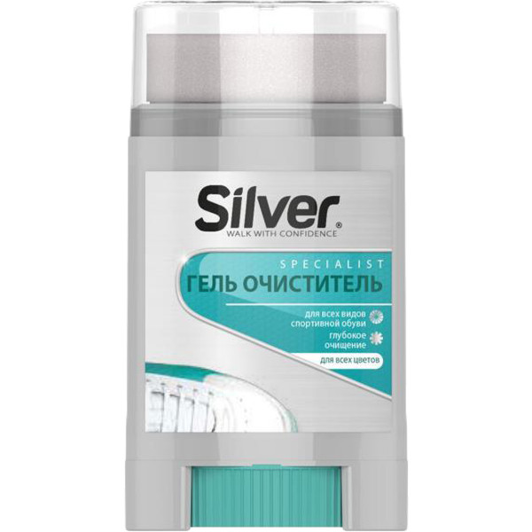 Фото - Гель-очищувач для взуття Silver для спортивного взуття 50 мл (8690757005896) Фото - Гель-очищувач для взуття Silver для спортивного взуття 50 мл (8690757005896)