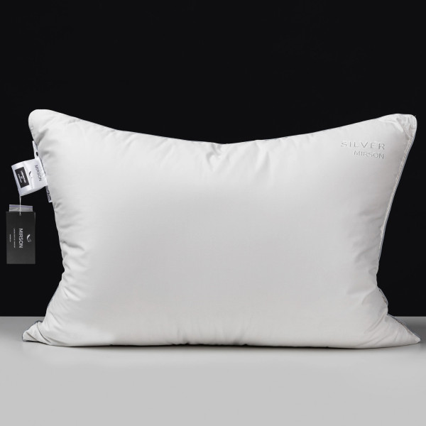 Фото - Подушка стандартна MirSon Шовкова №1029 "Silver Cloud" висока 40х60 (2200010363883)