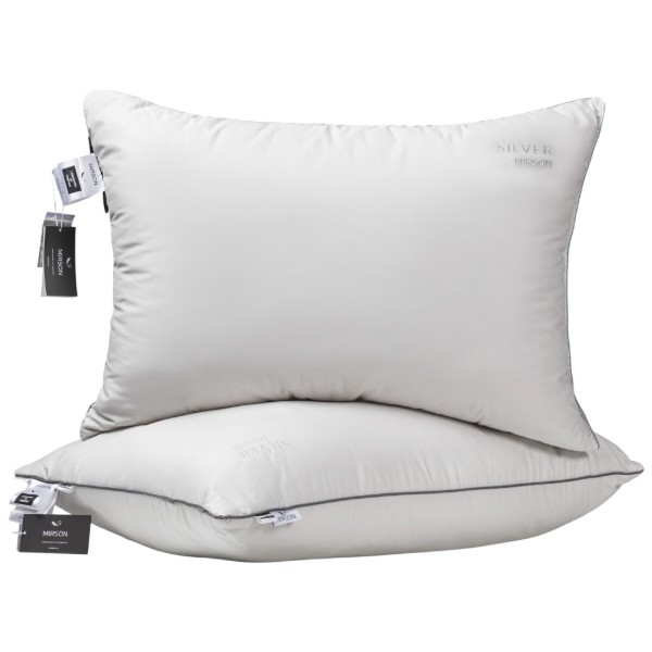 Фото - Подушка стандартная MirSon №208 Silver Cloud 70х70 см (2200009349003)