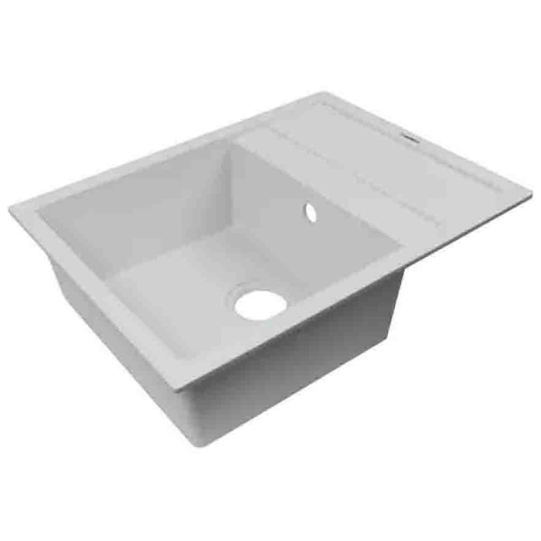 Фото - Мийка кухонна Ventolux SILVIA (WHITE QUARTZ) 650x500x200
