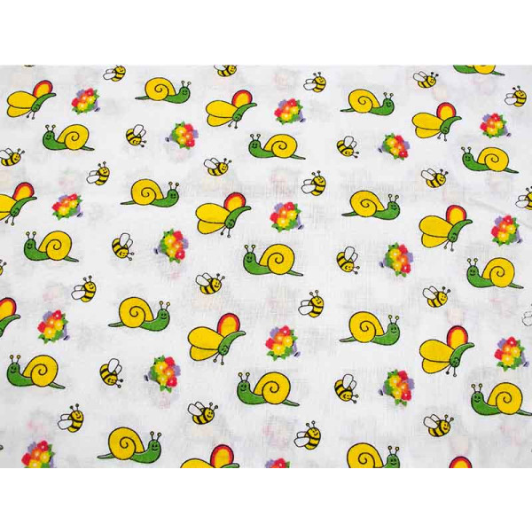 Фото - Пеленка многоразовая Руно ситец 95х110 (204.03_улитка)