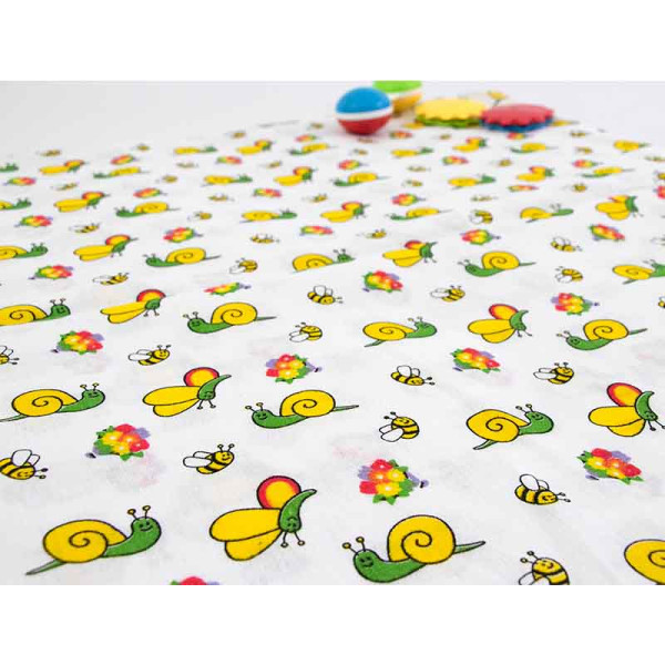 Фото - Пеленка многоразовая Руно ситец 95х110 (204.03_улитка)