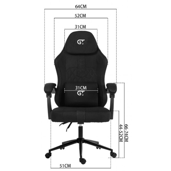 Фото - Кресло для геймеров GT Racer X-2326 Fabric Black/Red