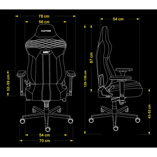 Фото - Крісло для геймерів Hator Arc 3 XL PU (HTC3400XL) Black