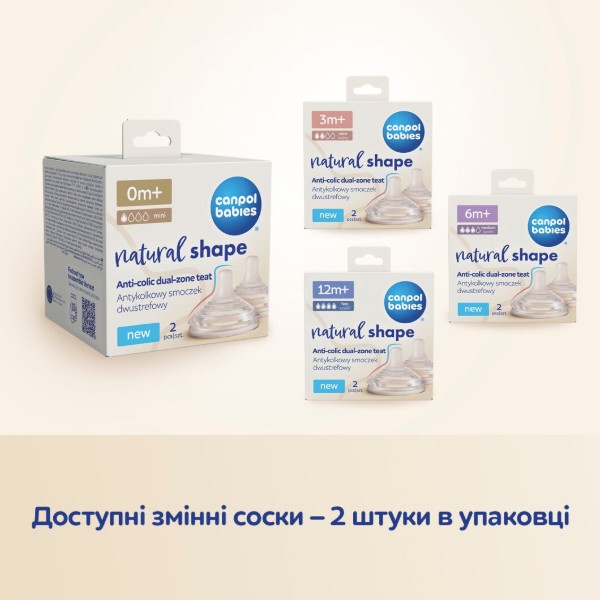 Фото - Пляшка для годування Canpol babies Natural Shape з соскою Dual-zone 150 мл (35/400)
