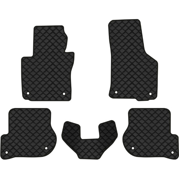 Фото - Коврики из экокожи в салон авто EVAtech ECO для Octavia A5 (AT, 8 clips) Skoda 2004-2013 2 поколение Liftback EU SK12152CG5AV8BBB