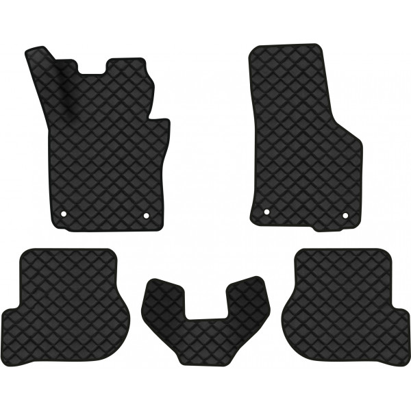 Фото - Коврики из экокожи в салон авто EVAtech ECO для Octavia A5 (MT, 4 clips) Skoda 2004-2013 2 поколение Liftback EU SK12154CE5AV4BBB