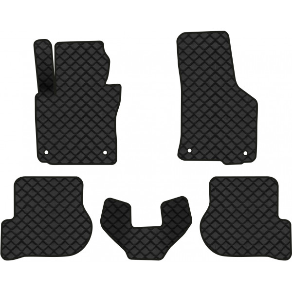 Фото - Коврики из экокожи в салон авто EVAtech ECO для Octavia A5 (AT, 4 clips) Skoda 2004-2013 2 поколение Combi EU SK12155CV5AV4BBB