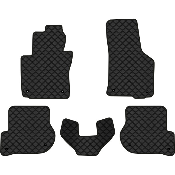 Фото - Коврики из экокожи в салон авто EVAtech ECO для Octavia A5 (MT, 8 clips) Skoda 2004-2013 2 поколение Combi EU SK12158CG5TL8BBB