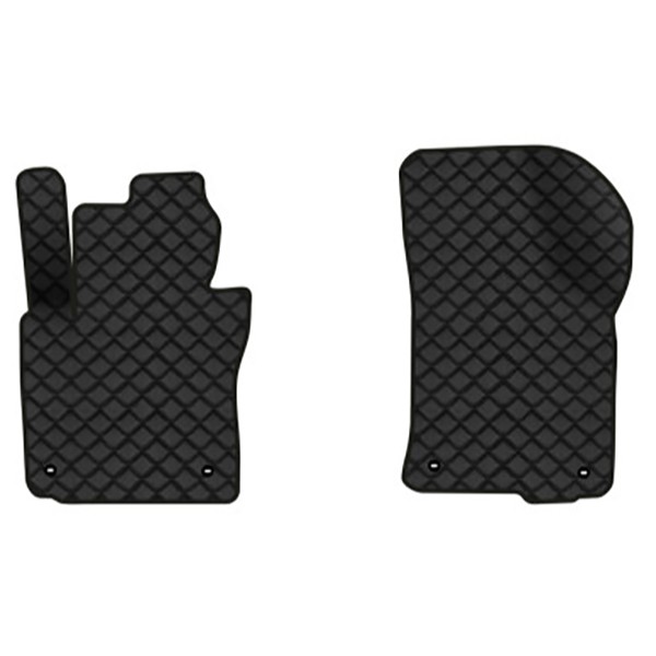 Фото - Коврики из экокожи в салон авто передние EVAtech для Octavia A5 (MT, 4 clips) Skoda 2004-2013 2 поколение Liftback EU (SK12163A2TL4BBB)