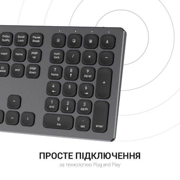 Фото - Клавиатура беспроводная OfficePro SK1550 Wireless Black (SK1550B)