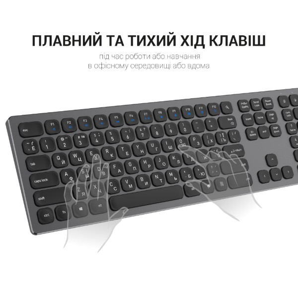 Фото - Клавиатура беспроводная OfficePro SK1550 Wireless Black (SK1550B)