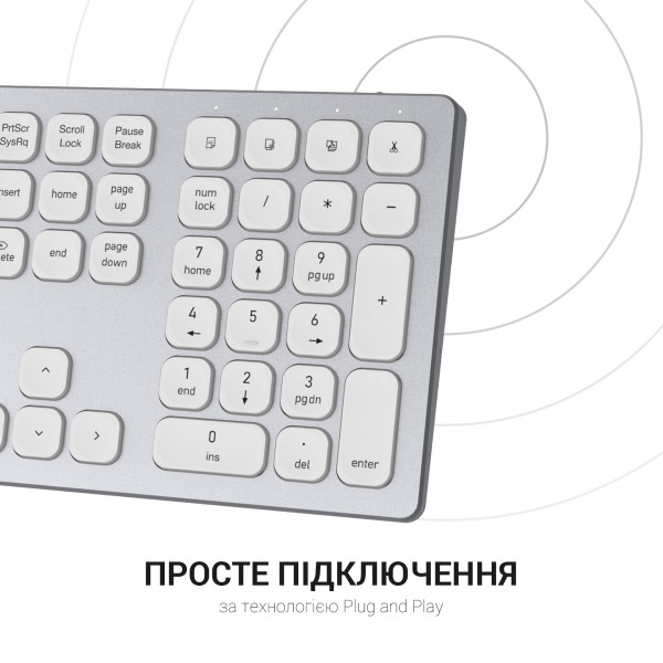 Фото - Клавіатура бездротова OfficePro SK1550 Wireless White (SK1550W)