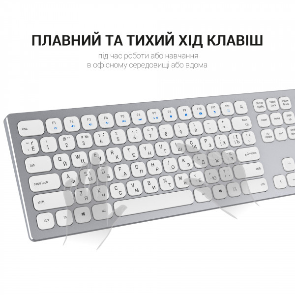 Фото - Клавіатура бездротова OfficePro SK1550 Wireless White (SK1550W)