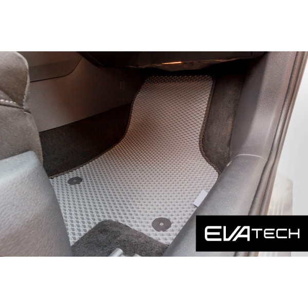 Фото - Коврики из экокожи в салон авто передние EVAtech для Superb (B8) Skoda 2015-2024 3 поколение Liftback EU (SK3279ARH2AV4BBB)