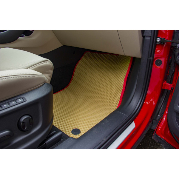 Фото - Килимки з екошкіри в салон авто передні EVAtech для Kodiaq Restyling 5 seats Skoda 2021-2024 1 покоління SUV EU (SK43100A2AV4BBLB)