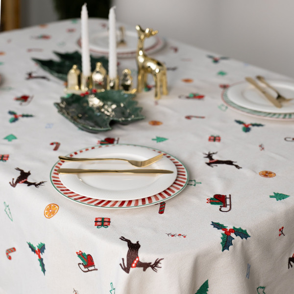 Фото - Скатертина прямокутна Едельвіка Різдвяна мелодія 185х155 см (557-25/00)
