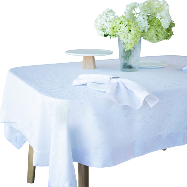 Фото - Скатерть прямоугольная Едельвіка Роял белая 240х150 см(274-23/00)