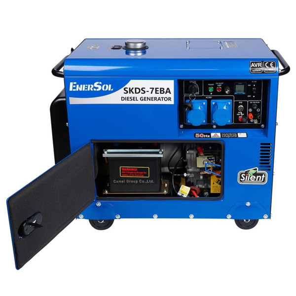 Фото - Генератор дизельний EnerSol 6.5 кВт (SKDS-7EBA)