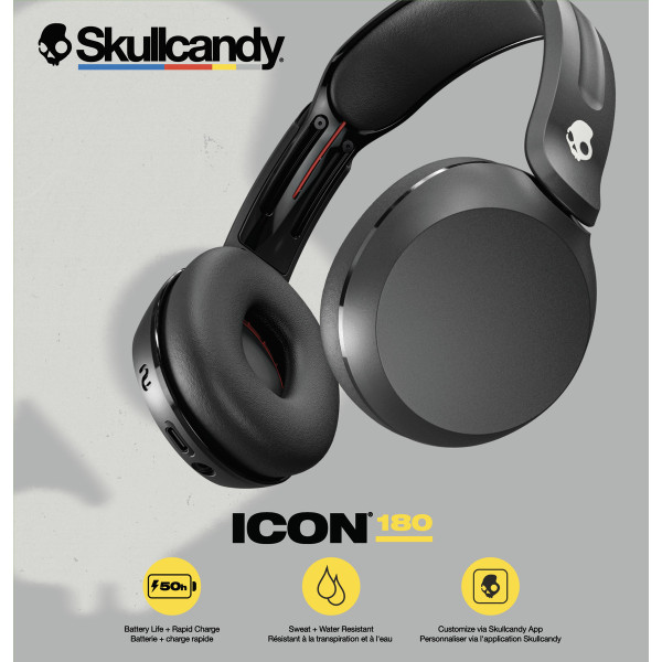 Фото - Навушники накладні бездротові Skullcandy Icon 180 Black (S5IEW-T740)
