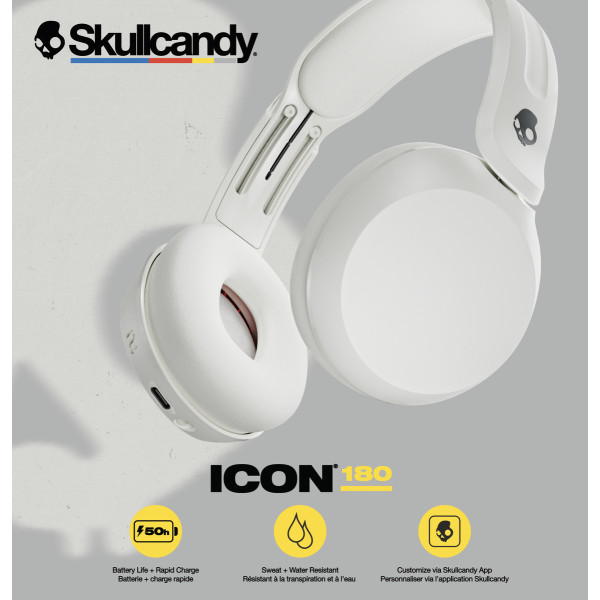 Фото - Навушники накладні бездротові Skullcandy Icon 180 Bone (S5IEW-T001)