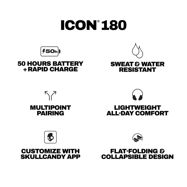 Фото - Навушники накладні бездротові Skullcandy Icon 180 Bone (S5IEW-T001)