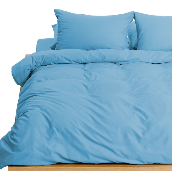 Фото - Комплект постільної білизни MirSon 160х220 см 008 Sky Blue Soft Touch of Satin (2200011279541)