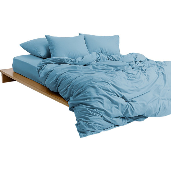 Фото - Комплект постільної білизни MirSon 160х220 см 008 Sky Blue Soft Touch of Satin (2200011279541)