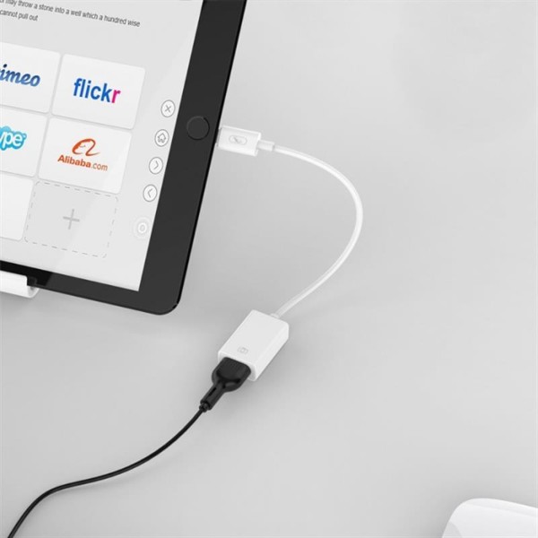 Фото - Переходник аудио SkyDolphin OT02 OTG USB Type-C - USB (M/F) White (ADPT-00018)