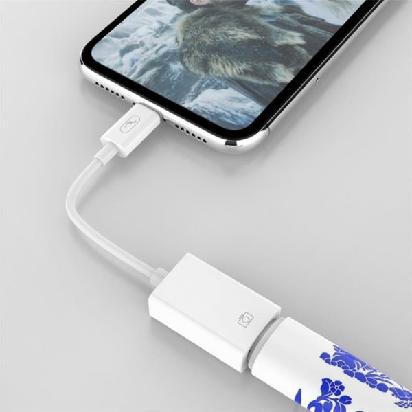 Фото - Переходник аудио SkyDolphin OT02 OTG USB Type-C - USB (M/F) White (ADPT-00018)