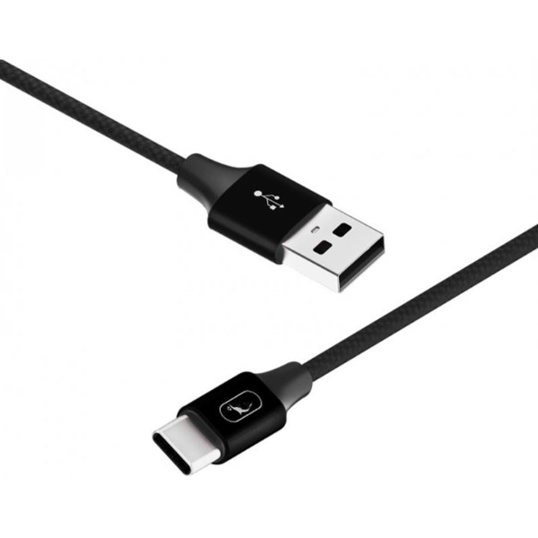 Фото - Кабель SkyDolphin S55T Neylon USB - Type-C 1 м Black (USB-000436)