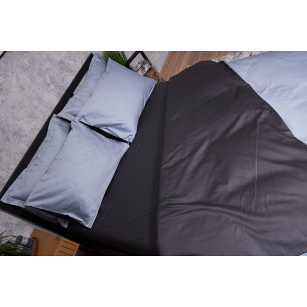 Фото - Комплект постільної білизни Moon&Star Satin Premium Skyline Gray 160х220 нав. 4х70х70 (MS-820002882)