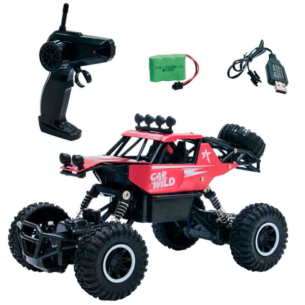 Фото - Радіокерована машинка Sulong Toys Off-Road Crawler – Car VS Wild (красный, аккум. 3,6V, метал. корпус) (SL-109AR)