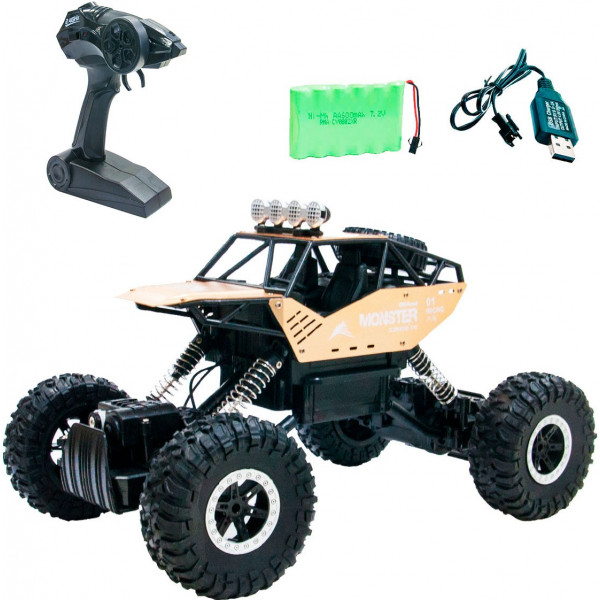 Фото - Радиоуправляемая машинка Sulong Toys Off-Road Crawler – Force (золотой, аккум. 7.2V, метал. корпус) (SL-122RHG)