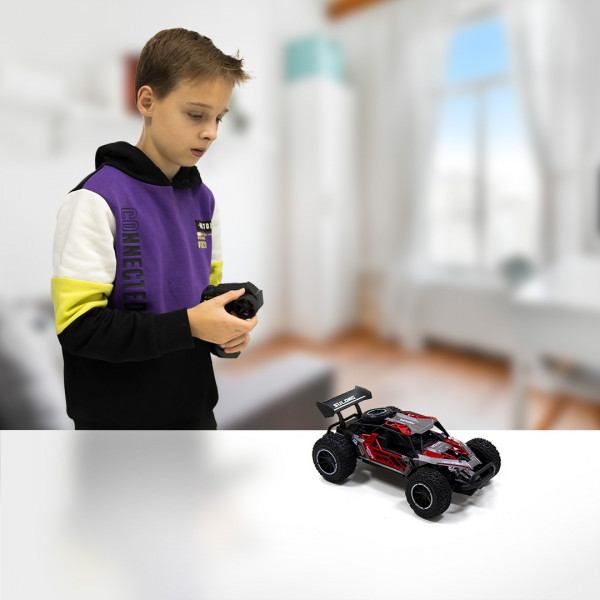 Фото - Радіокерована машинка Sulong Toys METAL CRAWLER з р/к - NOVA (сіро-червоний, метал. корпус, акум.3,7V, 1:16) (SL-231RHGR)