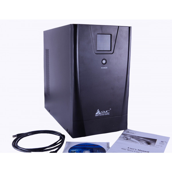 Фото - Джерело безперебійного живлення SVC 3000VA (SL-3KS-LCD)