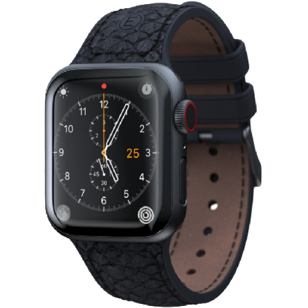 Фото - Ремінець для смарт-годинника Njord Salmon Leather Strap Dark Green for Apple Watch 45mm/44mm (SL14122)